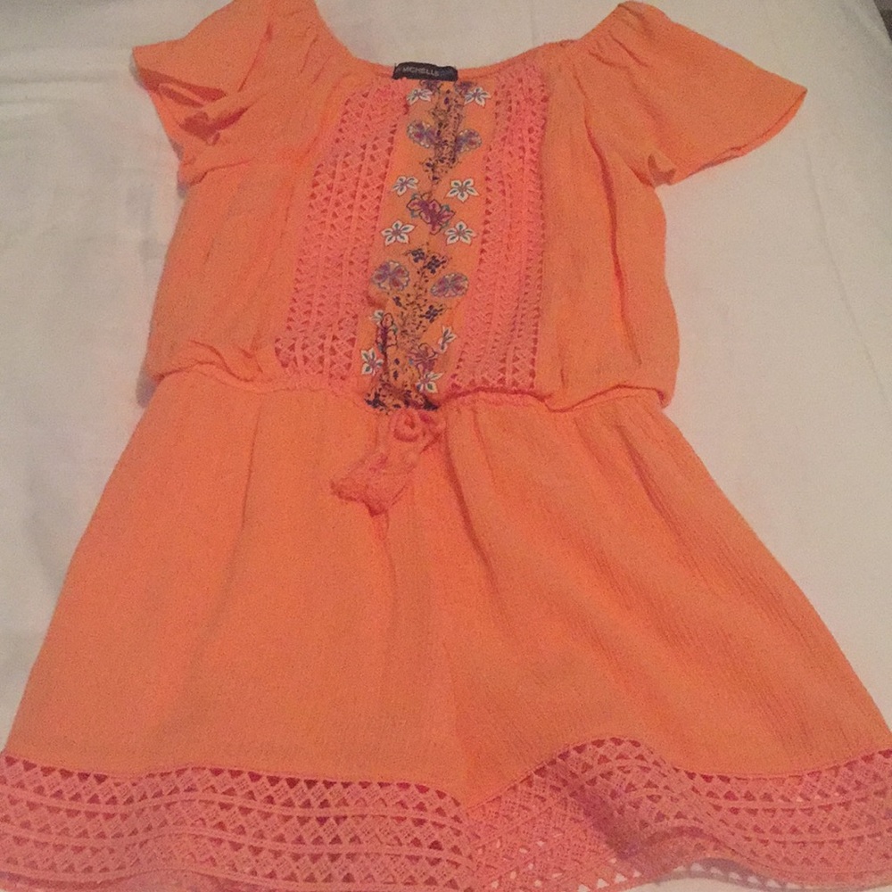 Orange romper girls size medium